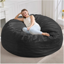 Hobestluk 5FT Bean Bag Chair Giant Bean Bag Chairs for Adults Large Bean Chairs with Removable Cover, Beanbag Chair with Filler, Adult Bean Bag Chairs for Living Room, Bedroom