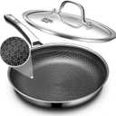 OATOFP Non Stick Frying Pans 12 inch, Hybrid Frying Skillets Nonstick, non stick Stainless Steel Pans, Dishwasher and OvenSafe Chef Pan, Induction Compatible Cooking Pan