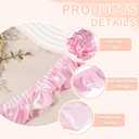 uxcell 11 Yards 3D Pleated Chiffon Lace Trim 2" Satin Ruffle Ribbon Pleated Sewing Fabric Trim for Headwear Dress Bag Wedding Dress Home Decoration, Pink