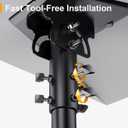 Starlink Gen 3 Mount, Starlink Pole Mount, Starlink Mounting Kit for Starlink Standard Dish V3fits masts from 1.1-2.1in (28-54mm).Starlink gen 3 Pipe Adapter can be Adjusted from 90-180,Black