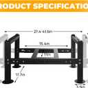 POPMOON Mini Split Ground Stand for 18000-36000 BTU, Mini Split AC Bracket for Ductless Air Conditioners Heat Pump System,Heavy Duty Condenser Stand Adjustable Length 27.5" to 41.3" Max Load 550Lbs
