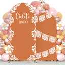 2 Pcs Large Mexican Arch Backdrop Cover 7.2FT 6FT Baby Shower Photo Background Decor Backdrop Stand Cover for Mexican Talavera Wedding Birthday Bridal Shower Fiesta Party Decoration