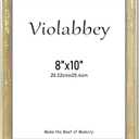 VIOLABBEY 8x10 Picture Frame Gold,Vintage Rustic Photo Frame with Distressed Finish for Home or Office Decor, Tabletop or Wall Display, Fits 8x10 Photos
