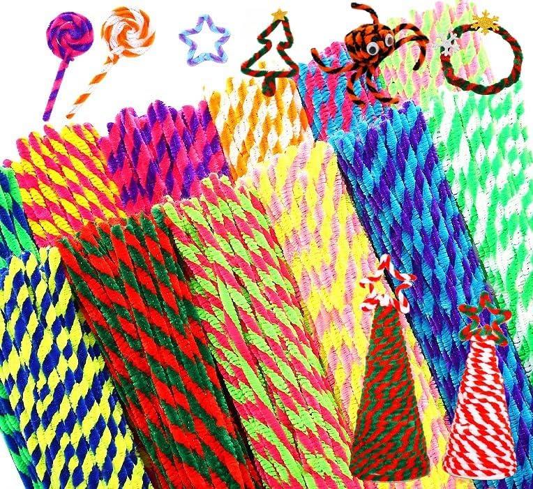 Magnoloran 300Pcs in 10 Colors Pipe Cleaners, Pipe Cleaners Craft Supplies, Pipe Cleaners for Crafts, Craft Pipe Cleaners for DIY Craft Christmas Decoration, Chenille Stems for DIY Arts and Crafts