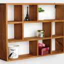 Box Display Shelf, Wall Mounted Wooden Hanging Display Shelf Floating Shelf Perfect for Little Figurines