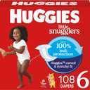 Huggies Size 6 Diapers, Little Snugglers Baby Diapers, Size 6 (35+ lbs), 108 Count (2 Packs of 54), 