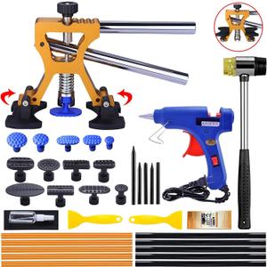 Auto Body Dent Repair Kit, Car Dent Puller with Golden Dent Puller for Auto Body Dent Removal, Minor Dent and Deep Dent Removal