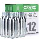 CXWXC 16g / 25g Threaded CO2 Cartridges or CO2 Inflator for Bike Tires - Cartridge for CO2 Inflator with Threaded Connection, CO2 Pump for Road and Mountain Bikes
