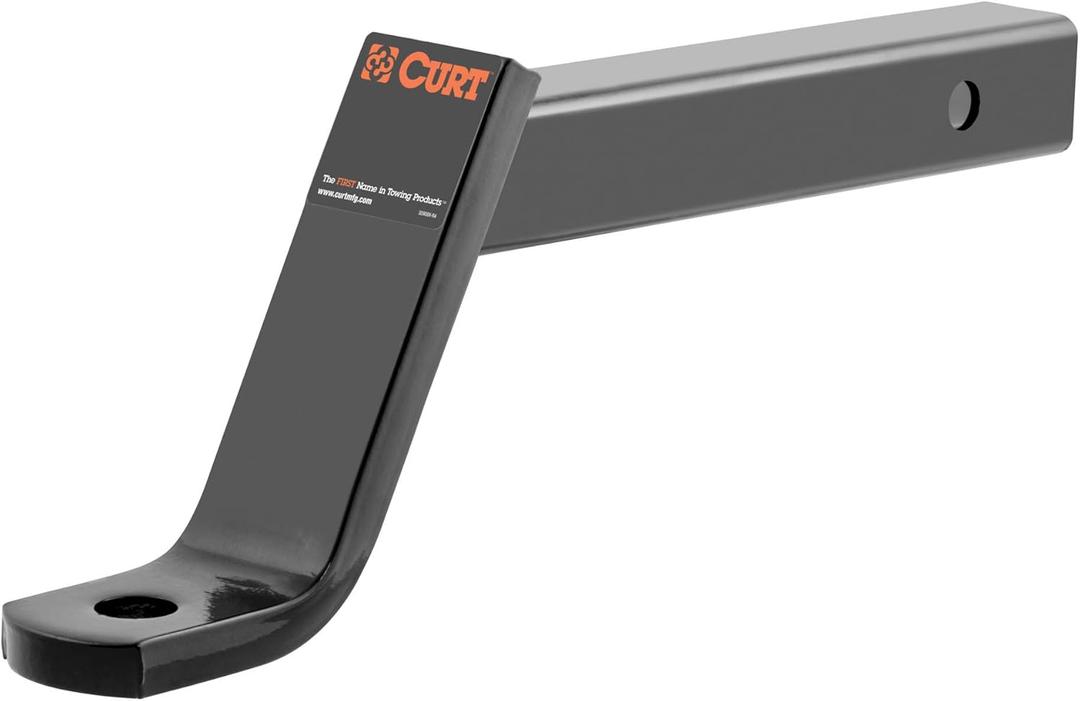 CURT 45280 Class 3 Trailer Hitch Ball Mount, Fits 2-Inch Receiver, 7,500 lbs, 1-Inch Hole, 6-Inch Drop