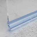 Frameless Shower Door Bottom Seal for 1/4" (6mm) Thick Shower Glass, 36" Long Shower Sweep with Drip Rail, Vinyl Material, Clear - Stop Shower Leaks and Create a Water Barrier