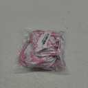 VOLAFA Women's Triangle Bikini String Swimsuit Print Tie Smocked Ruched Two Piece Bathing Suit Set (Small, Pink White-str)