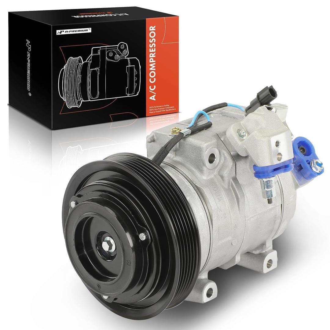 A-Premium Air Conditioner AC Compressor with A/C Clutch Compatible with Honda Accord 2008-2012 2014, Accord Crosstour & Acura TL, TSX, RDX