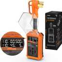 Kohree RV Surge Protector 50 amp with LED Real-time Large Screen Display Voltage Current KWH, 16000 Joules Auto Shut Off, Circuit Analyzer RV Power Surge Protector Waterproof for Camper, Orange