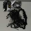 Afro Kinkys Bulk Human Hair 2 Bundles 16 Inch Black Afro Kinky-Curly Human Hair Bundles for Dreadlock Extensions Locs Repair 100% Human Hair 4C Curly for Mini Twist