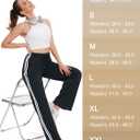 Tapata Women's 28/30/32/34/36 Inseam Track Pants Loose Straight Leg Jogging Sweatpants Warm-Up Sports Athletic Running (Black, M)