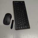 TECKNET Wireless Keyboard and Mouse Combo, Mini Cordless Computer Keyboard and Mouse Set 2.4GHz, Silent Adjustable 1600 DPI, Quiet Click, Lag-Free for Computer, Laptop, PC, Windows, Mac, Chrome OS (Black)