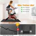Treadmill Mat Compatible with Peloton Bike, Exercise Bike Mat 6mm Thick 36x72in Workout Mat for Treadmill and Row Protect Hardwood Floor and Carpet