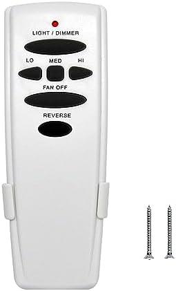 UC7078T Ceiling Fan Remote Control Replacement of Hampton Bay UC7078T Fan-HD CHQ7078T UC7078TR UC7078TUDL RR7078TR L3H2003FANHD, with Reverse, (2.16 * 1.18 * 5.6, White)