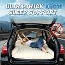 Ciremiv Car Bed with The Most Complete Sleeping Accessories,Leakproof Durable Car Air Mattress, Pillow & Pump for SUV Minivan Mpv Road Trip Inflatable Bed,White + Gray