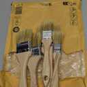 Set of 5 1, 1.5, 2, 2.5, 3 Inch Flat Paint Brushes - High European Quality - Natural Bristles - for Home, Wood, Walls, Art, Trim & Furniture - for Acrylic, Oil, Stain, Chalk & Latex Paints