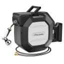 5/8" x 100 ft Heavy Duty Retractable Garden Hose Reel by HOZEREEL, Outdoor Garden Hose Reels - Self Retract Wall Mount Hose Reel Automatic Storage, Any Length Lock, 10 Pattern Nozzle
