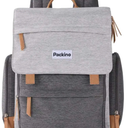 Packino Diaper Bag Backpack Large Multifunction Travel Baby Bag for Mom Dad Cream White