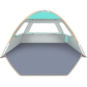 Gorich Beach Shade Tent for 3 Person with UPF 50+ UV Protection, Portable Sun Shelter Canopy, Lightweight & Easy Setup Cabana Beach Tent Blue