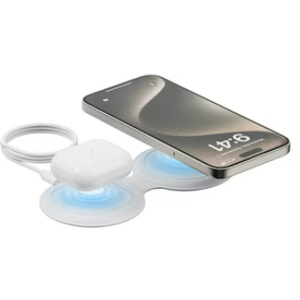 Conair Travel Smart Foldable Wireless Charging Pad White for 2 Devices