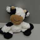 Hopearl Adorable Plush Cow Toy Floppy Dairy Cattle Soft Stuffed Animal Cute Birthday Gifts for Boys Girls Kids Toddlers, 9'' (Black and White)