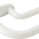 Double Curtain Rods White,Room Darkening Drapery Rod for 72-144 Inches,Adjustable 3/4 Inches Front and 5/8 Inches Back Quality Metal Rod for Window,Wrap Around Design