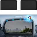 Aokway Magnetic Car Window Shades, 2Pcs Double-Layer UV Protection Car Curtains for Rear Side Window Sun Shade, Universal Fit for Baby, Driver (Black, Rear 2pcs)
