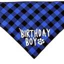 LMSHOWOWO Dog Birthday Bandana, Adhesive Number For Dog Party Decorations, Blue, Large