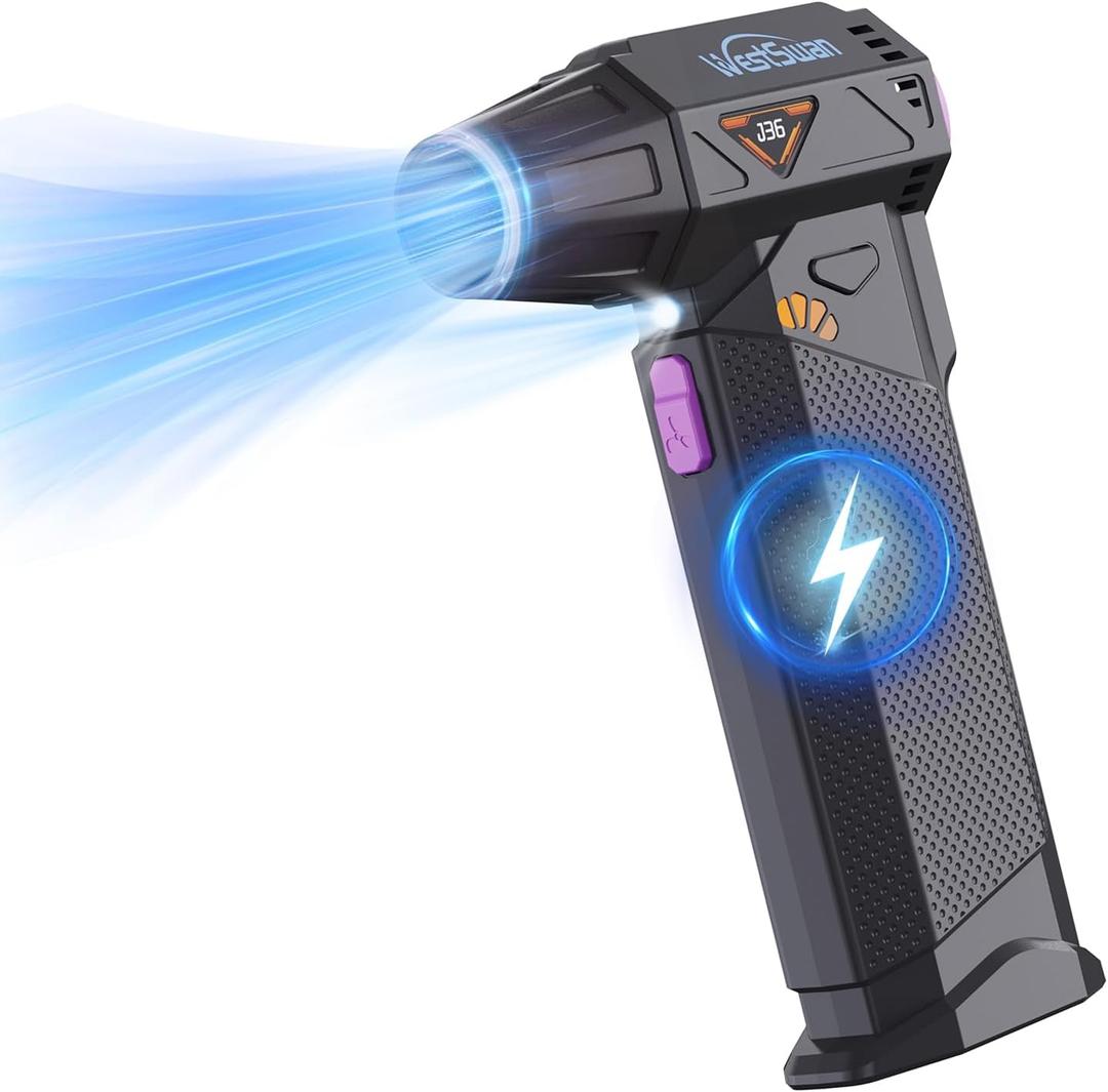 Adjustable Electric Air Duster at 210000RPM, Canned Air Replacement, 8000mAh Rechargeable for Comprehensive Cleaning: Computers, PCs, Cars, & Home