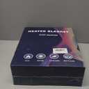 MAXEVE Electric Heated Throw Faux Rabbit Fur Blanket with 8 Heating Levels & 8 Hours Auto Off, Fast Heating Warm Cozy Sherpa Washable Blanket with Over-Heat Protection, ETL Certification, Grey