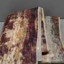 Washable Area Rugs 5'x7' Non-Slip Modern Abstract Soft for Living Room Entryway Bedroom Nursery, Print Pattern, Brown Rust Red Green Blue Multi