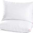 EIUE Hotel Collection Bed Pillows for Sleeping 2 Pack King SizePillows for Side and Back Sleepers,Super Soft Down Alternative Microfiber Filled Pillows,20 x 36 Inches (White)