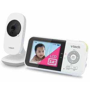 VTech VM819 Non-WiFi Video Baby Monitor with Camera - 2.8” Color Screen, 1000ft Range, 19Hr Battery, Night Vision, Temp Sensor, Lullabies - Secure Private Hack-Proof