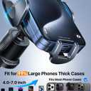 YRU Phone Holders for Your Car [2026 Upgraded Military Metal Hook], Cellphone Holder Car[No Fear of Bumps] Vent Phone Mount Truck Compatible with iPhone17 16 15 14 13 12 Samsung Android, Black