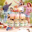 Acrylic Cupcake Stand, Clear Dessert Tower Holder Display with Base for Wedding, Party, Baby Shower, 3 Tier Round, Transparent