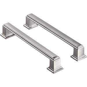 10 Pack Brushed Nickel Cabinet Pulls, 5 Inch Hole Centers Satin Nickel Cabinet Pulls, Square Cabinet Handles Brushed Nickel for Cabinet, Dresser Pulls and Cupboard Handles