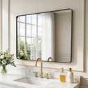 40"x30" Bathroom Vanity Mirror for Wall Aluminum Framed Farmhouse Rectangle