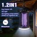 Bug Zapper Indoor & Outdoor, Water Proof Mosquito Zapper with LED Light, 4200V Electric Bug Zapper for Home Patio Office Courtyard (Black)