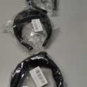 3 x Black Headband Top Knot Headband for Women, Black Headbands for Girls, Satin Knotted Wide Headbands Non Slip Hair Accessories