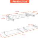 TORACK 2 Pack Garage Storage Wall Shelves, 15" x 45" Wall Mounted Wire Shelves for Garage Heavy Duty Wall Shelving(Pack of 2, White)