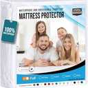 Utopia Bedding Waterproof Mattress Protector Full Size, Premium Terry Mattress Cover 200 GSM, Breathable, Fitted Style with Stretchable Pockets (White)