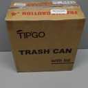 TIPGO Slim Bathroom Trash Can with Lid Soft Close, Step Pedal, 6 Liter / 1.6 Gallon Stainless Steel Trash Bin, Small Garbage Cans for Bedroom, Office, Kitchen (Matte Black)