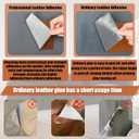 Leather Repair Patch 2 PCS, 11.8X54 with Scissors, Black (self-Adhesive, Waterproof, Custom Style, Polished, Interior use, for Furniture, car Seats, cabinets, Walls, Handbags) (Light Brown)