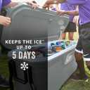 Coleman Classic Series Insulated Portable Rolling Cooler with Wheels, Leak-Resistant Outdoor Hard Cooler Keeps Ice up to 5 Days, 100-Quart, 100qt