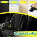 kingphenix Car Seat Cushion with Back Support Pillow: Enhanced Comfort Memory Foam Design for Pain Relief, Ideal for Drivers and Office Use - Ergonomic Lumbar Comfort for Long Sitting - Black