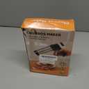 Stainless Steel Churro Maker Machine with 8 Discs Nozzles and 8 Piping Tips Cleaning Brush & Filling Piping Bag,maquina Para Hacer Churro cookie press